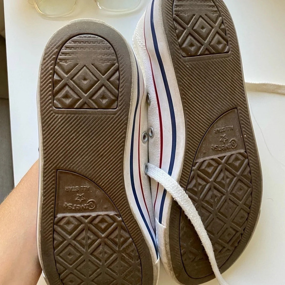 Women’s Off White Converse All Stars Size 7 - Picture 8 of 9
